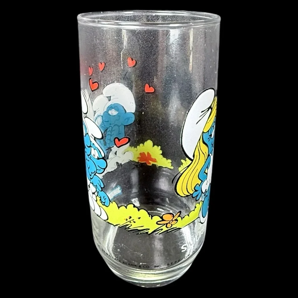 Vintage 1982 Smurfette drinking glass 16‎ oz.